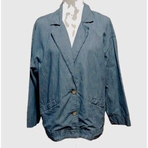 Free People Women's Lightweight Denim Oversized Bohemian Jacket SP